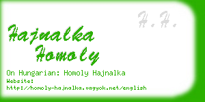 hajnalka homoly business card
